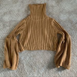 Cropped Turtleneck Sweater